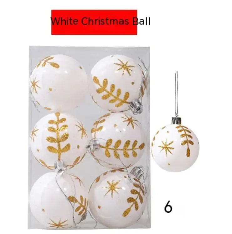 6cm Painted Christmas Ball Decorations Arrangement Props